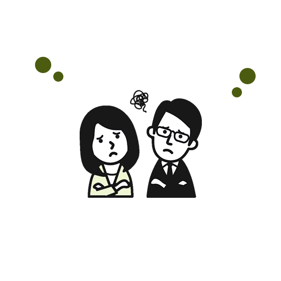 困っている人